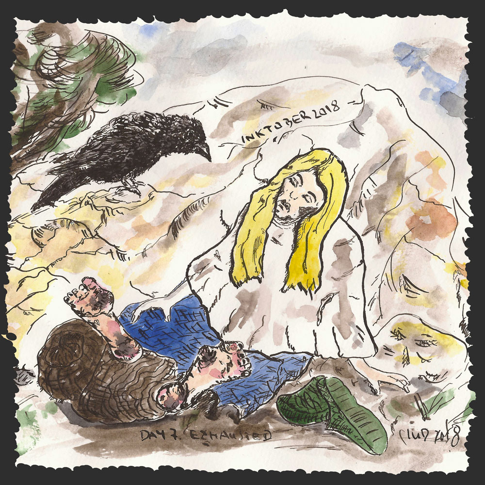 #INKTOBER2018 07: exhausted (erschöpft)