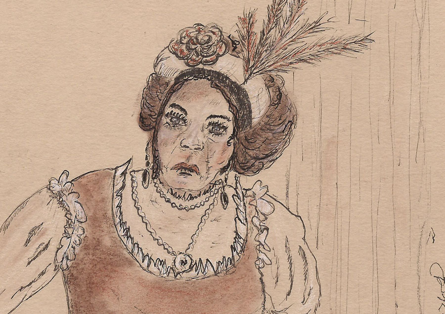 #INKTOBER2018 16: angular. Die Königinmutter in spe ergreift das&nbsp;Wort