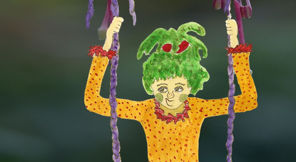 Auf der Blütenschaukel