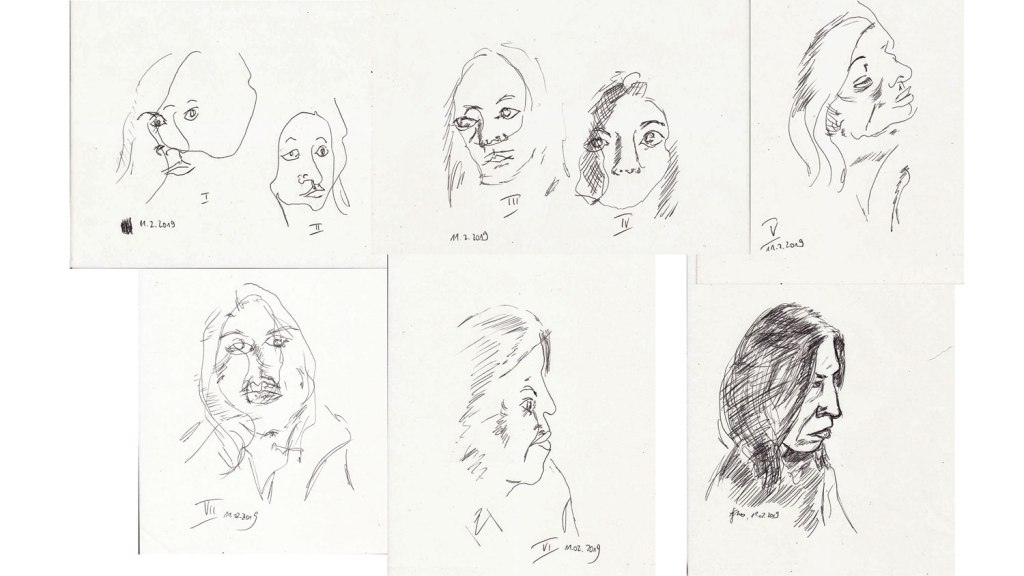 Blind zeichnen: perfekte Überlistung der Frau Perfektionismus