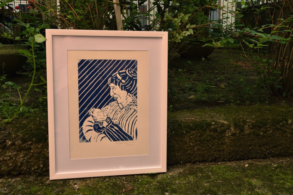 Linolschnitt, für meine Mama