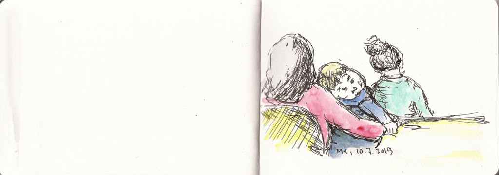 Farbe im Skizzenbuch: Am Landwehrkanal und in der Straßenbahn