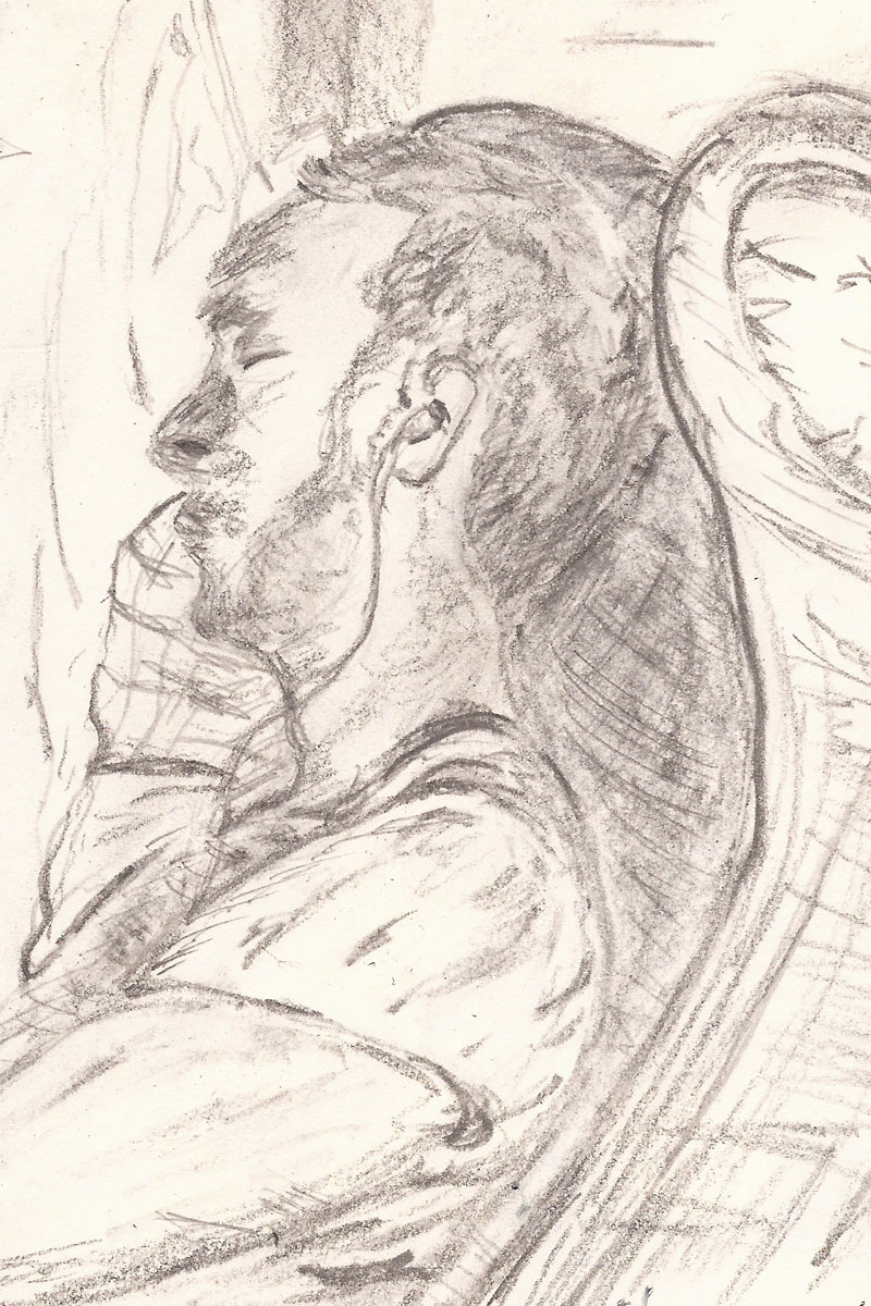 Zuggeskizzel, Skizzenbuch, 16.7.2019