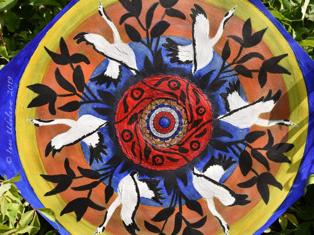 1000 Kraniche. Kranich 5-10. Kranichmandala