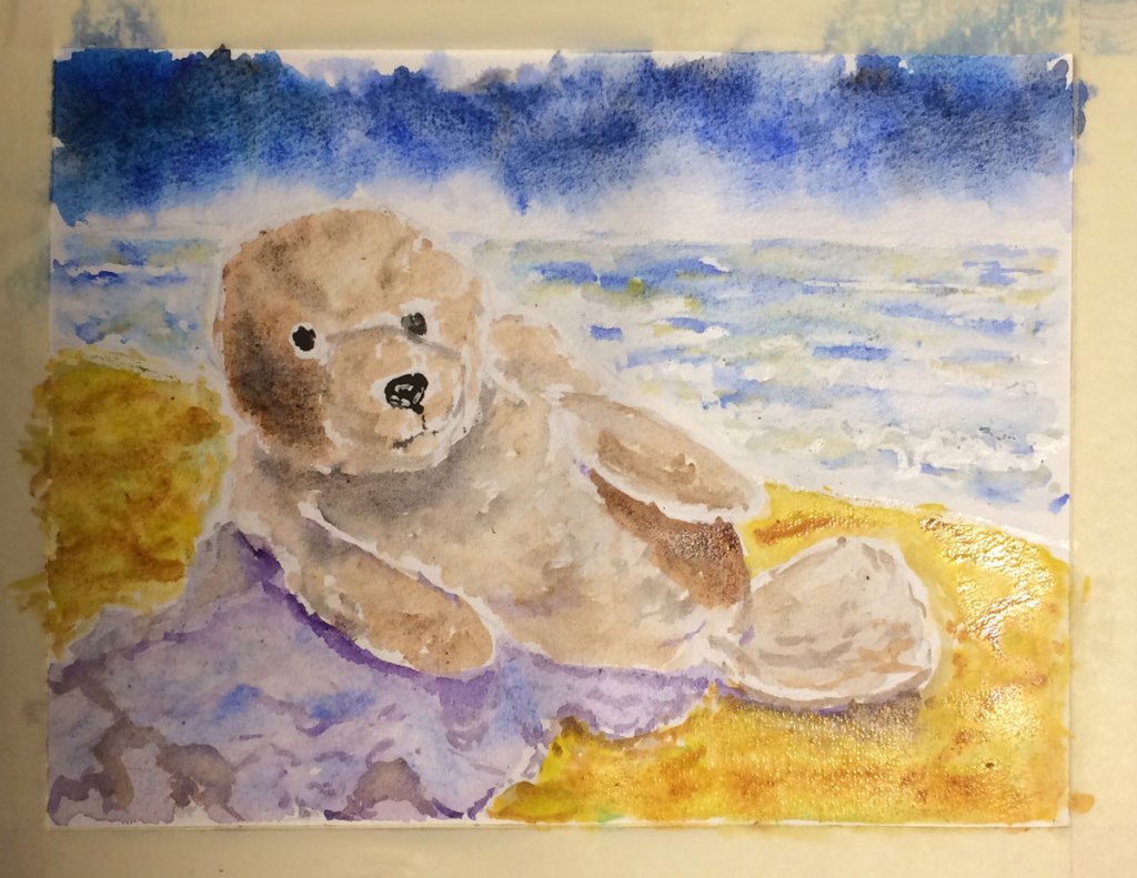 In Arbeit. Aquarell Robbie