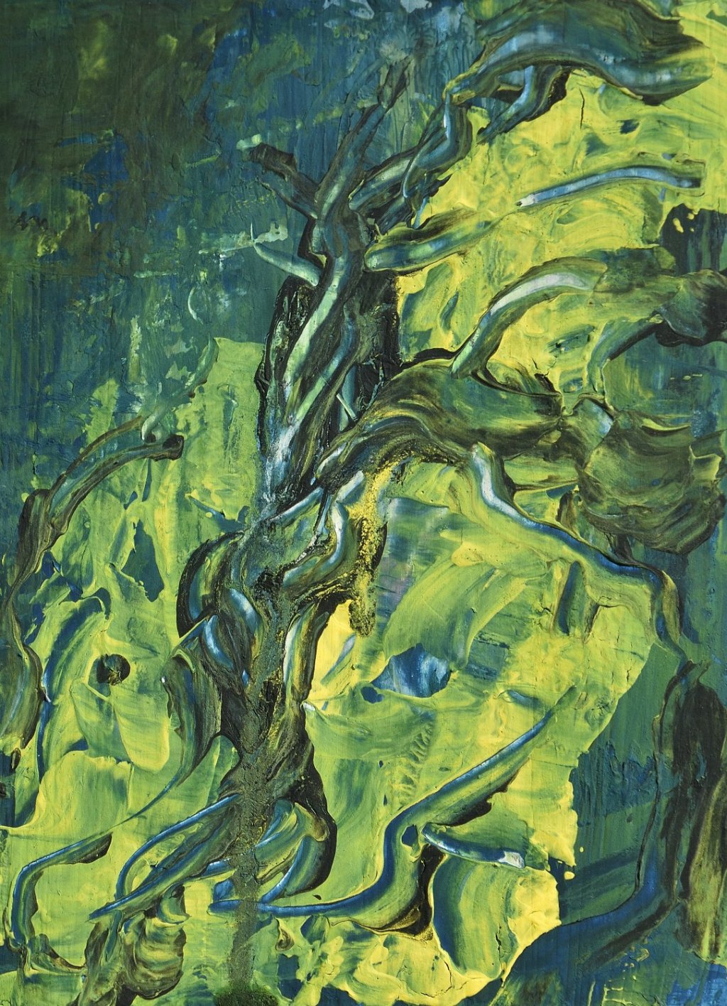 Kunst auf Zigarrenkistenbrettchen. Frühlingssehnsucht