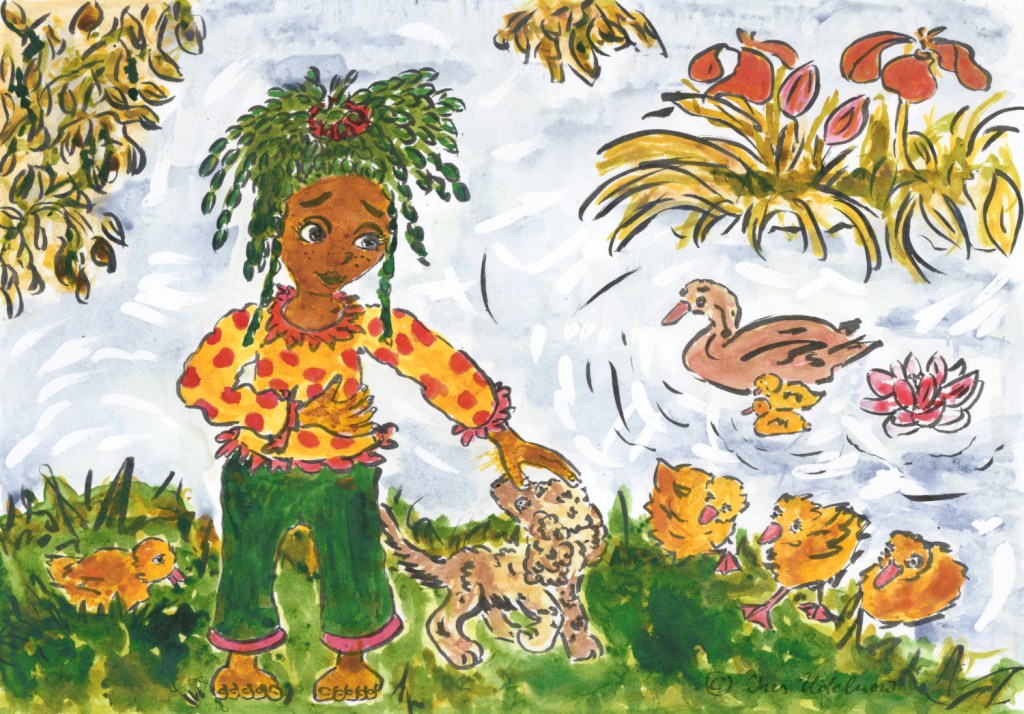 Tuschezeichnung. Koboldina