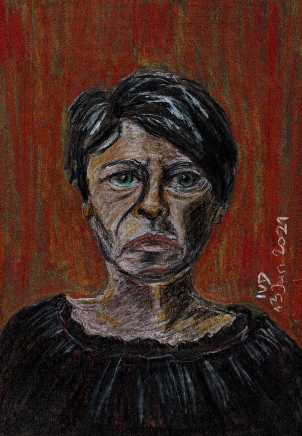 Mittwoch, 13. Januar 2021. Selbst. Bunt auf schwarzem&nbsp;Grund