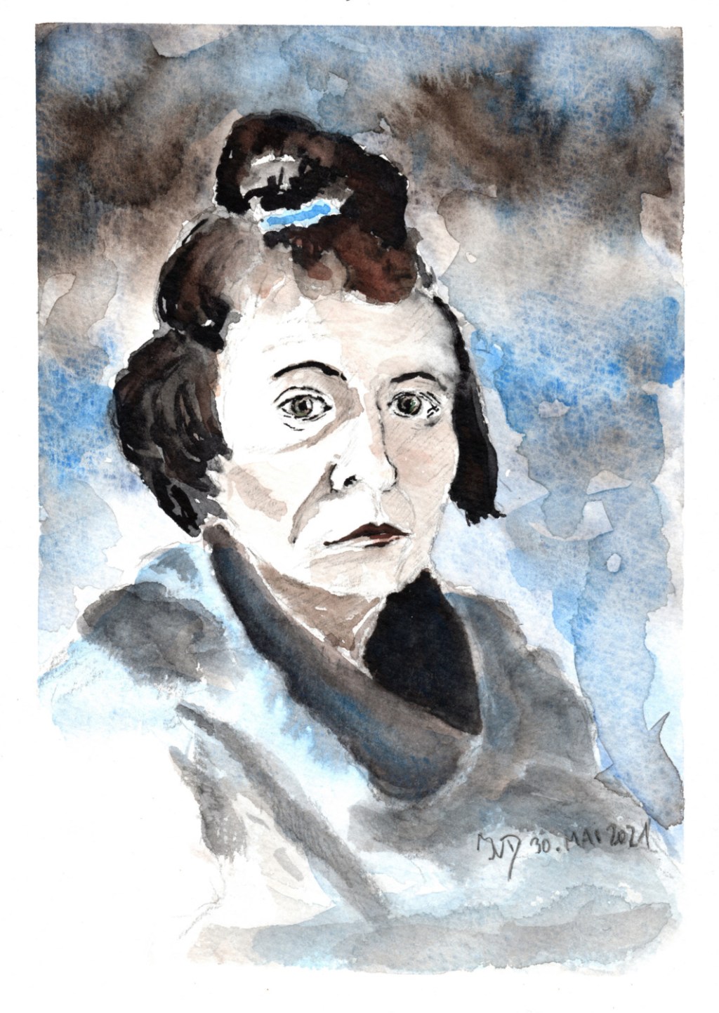 Wöchentliches Selbstportrait. Aquarell