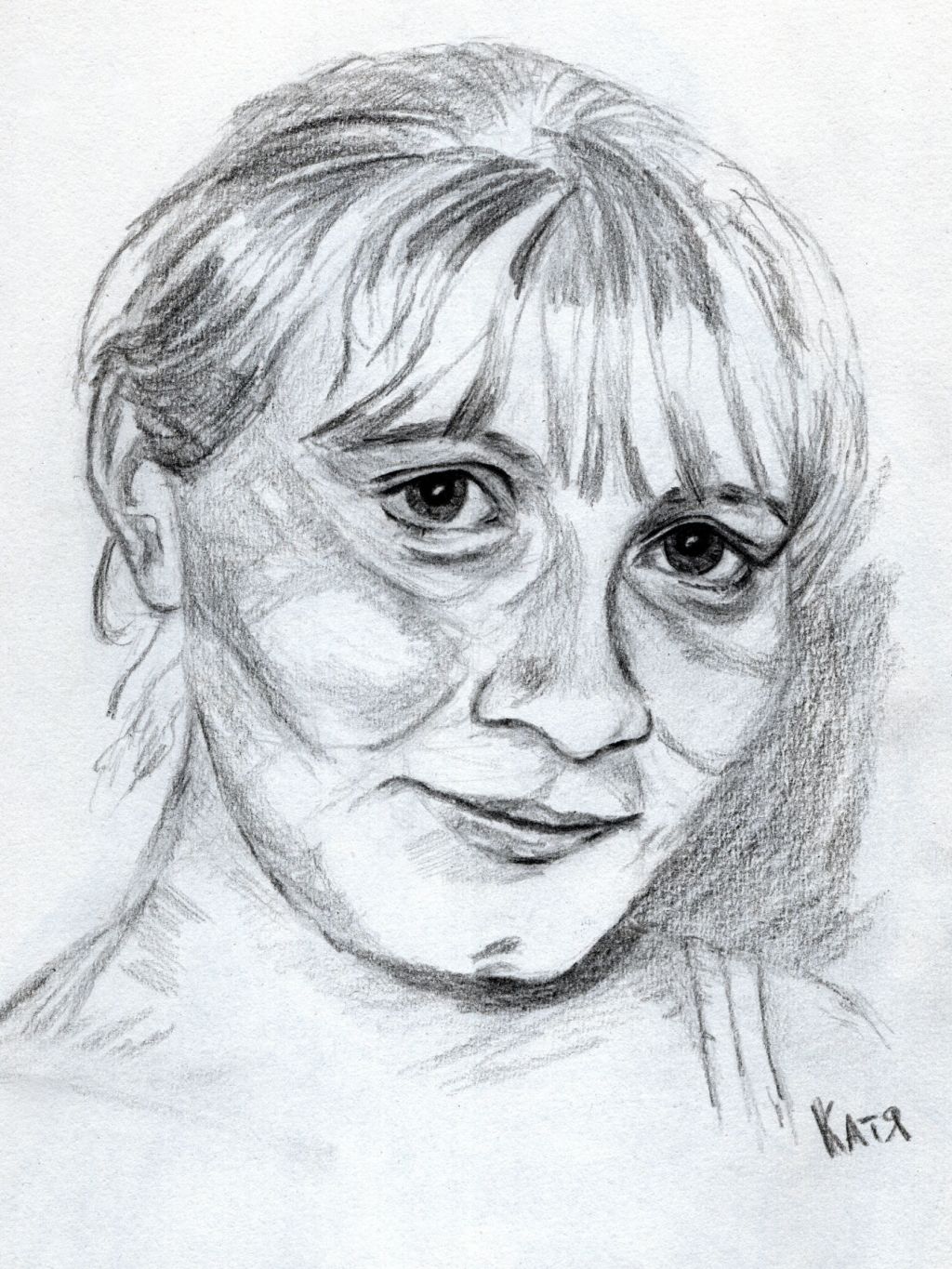 Portraitzeichnung. Katja