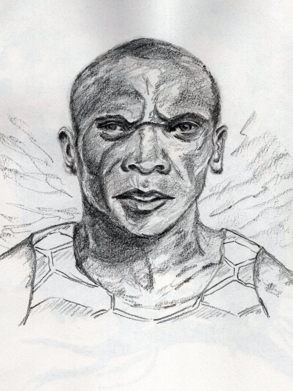 Bleistiftskizze. Eliud Kipchoge