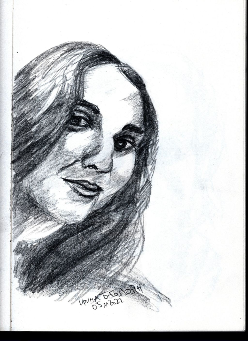 Portraitskizze. Aus meinem Skizzenbuch