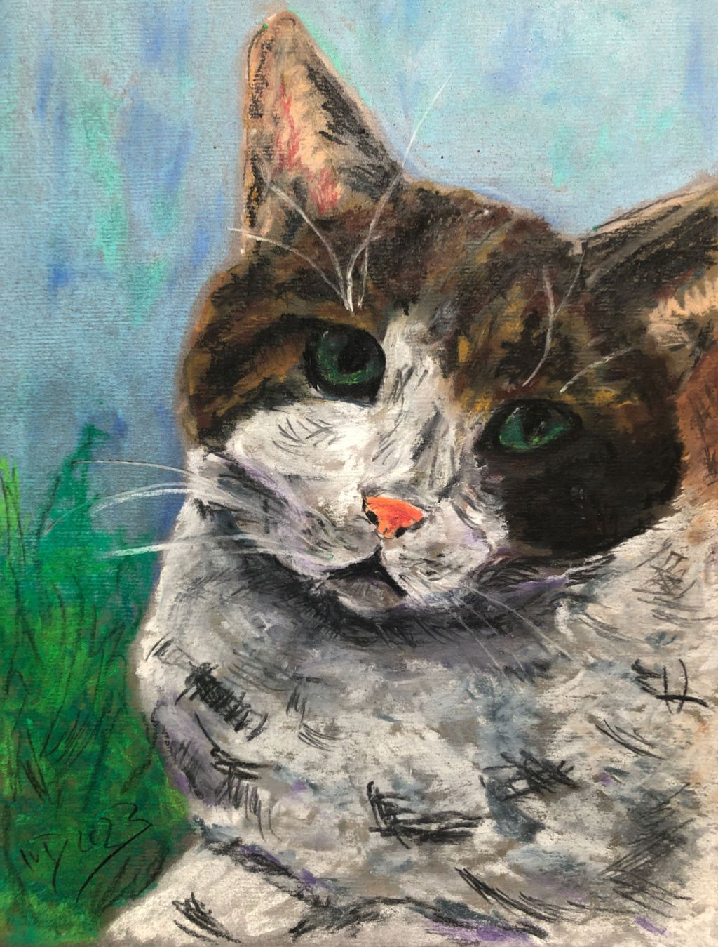 Lina. Zeichnung mit Pastellkreiden